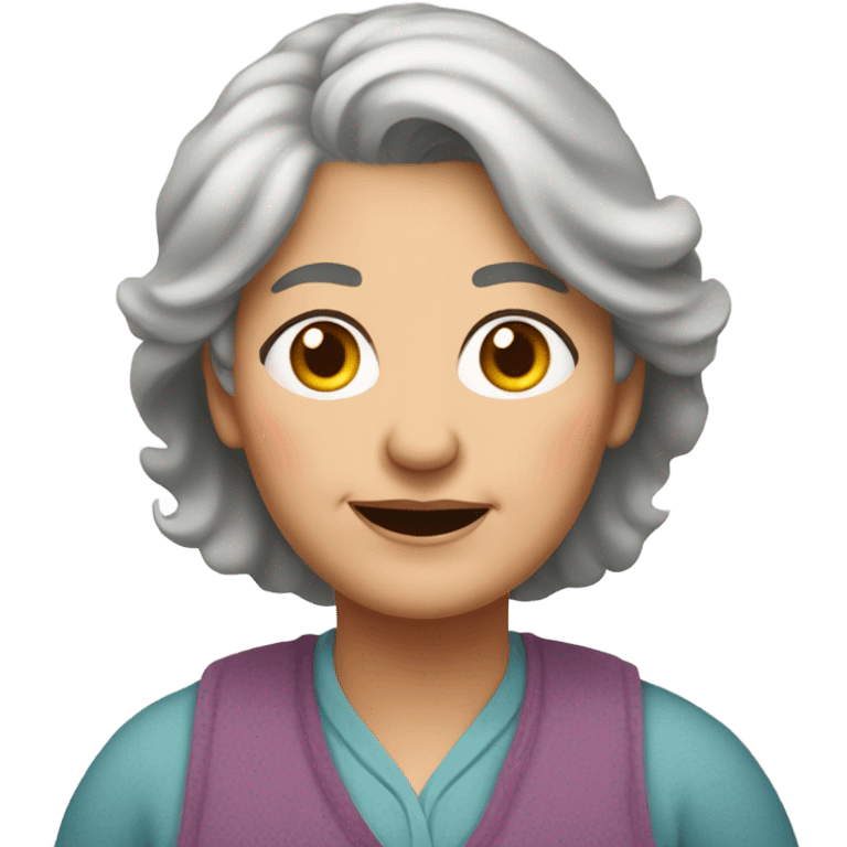 Really old overweight woman emoji