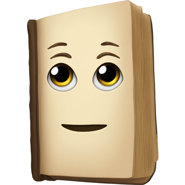 Book with face emoji