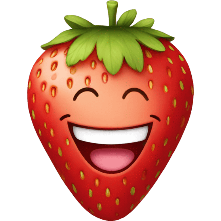 strawberry smiling emoji