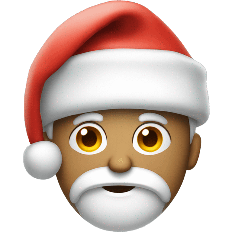 Frown emoji in Santa hat emoji