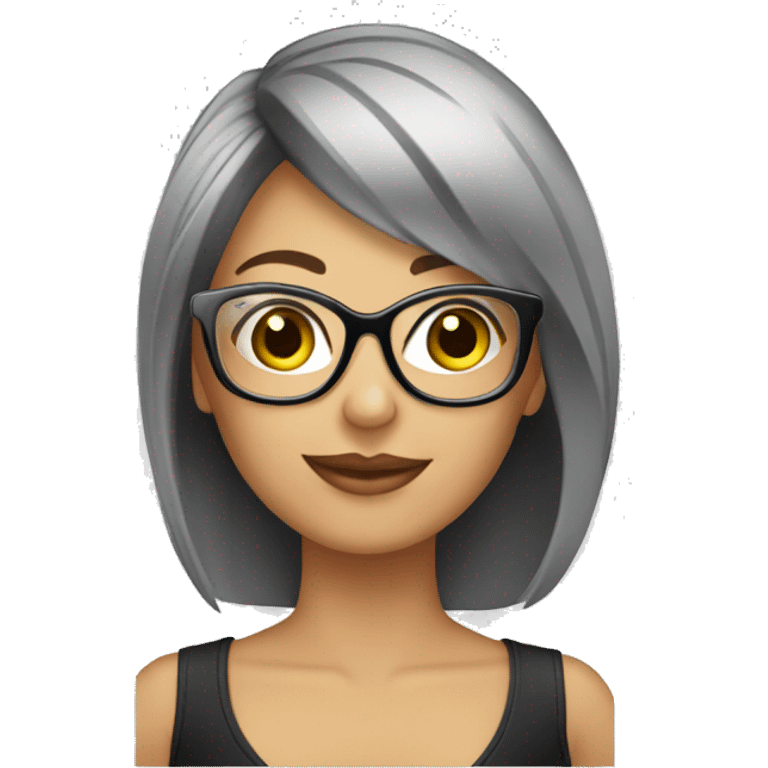 Cosmetologist + glasses emoji