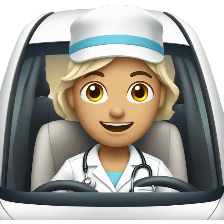 Nurse driving emoji