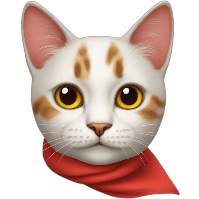 cat with red handkerchief emoji