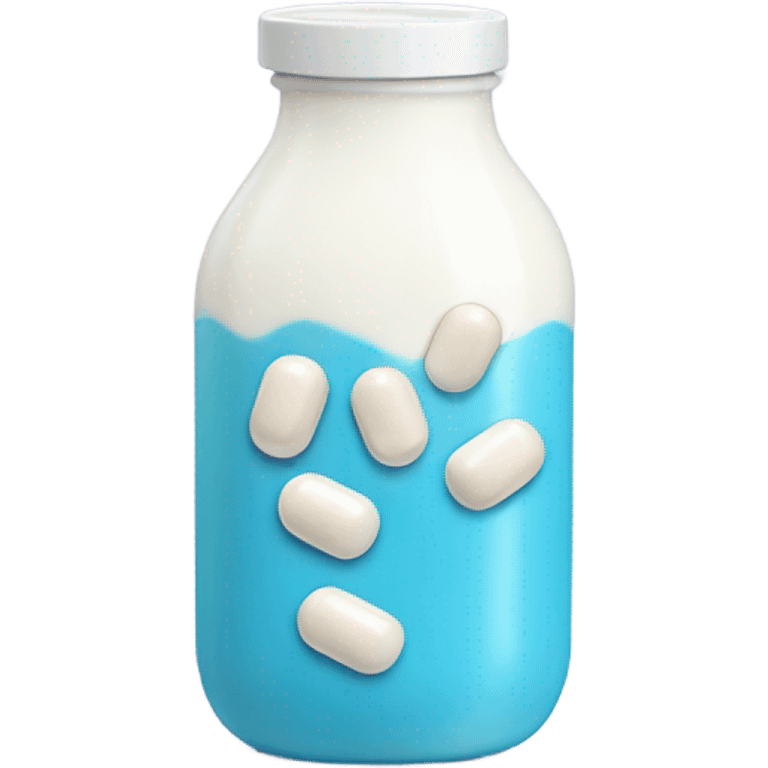 Milk with Pills in it emoji