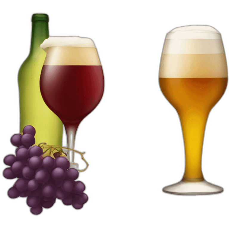 wine and beer emoji