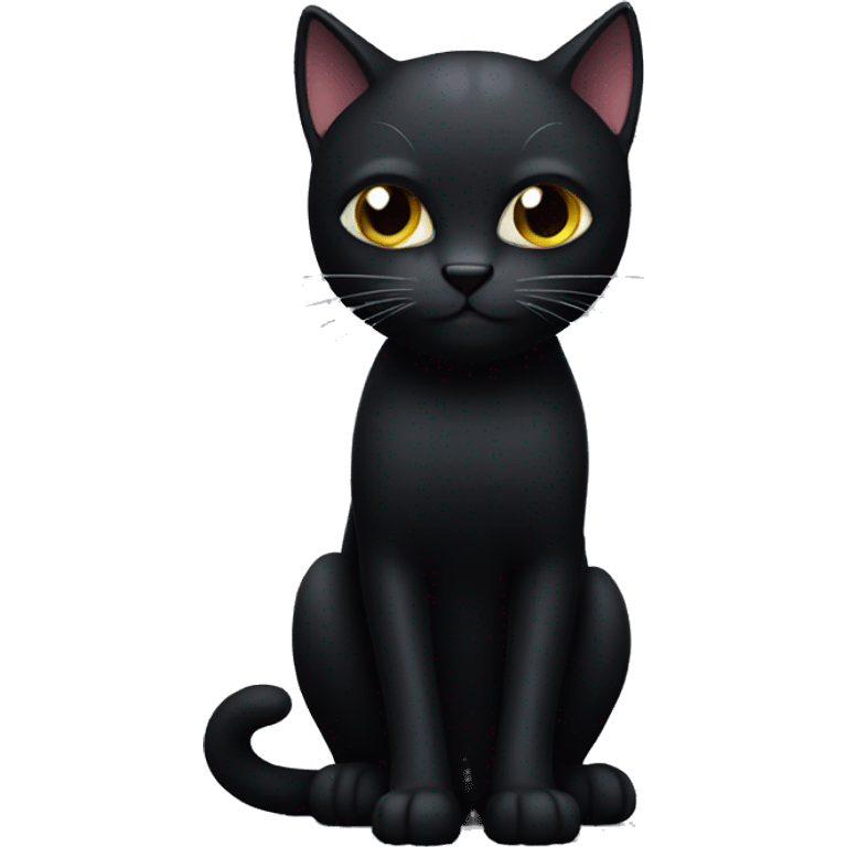 Edgy Black Cat emoji