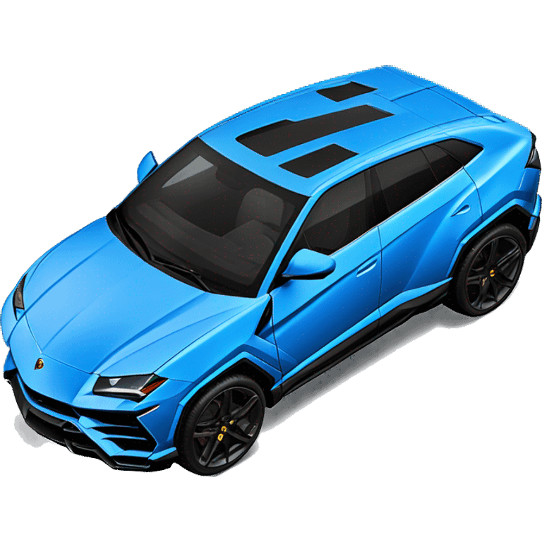 Lamborghini Urus Blue color emoji