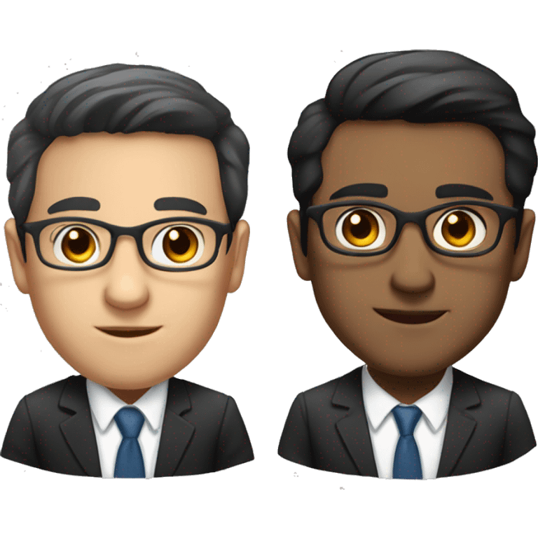 lawyer and businessman about 30-35 yers old with glasses and black hair and brown eyes  emoji