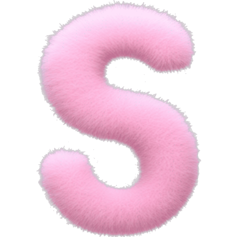 Light Pink fuzzy Letter S emoji