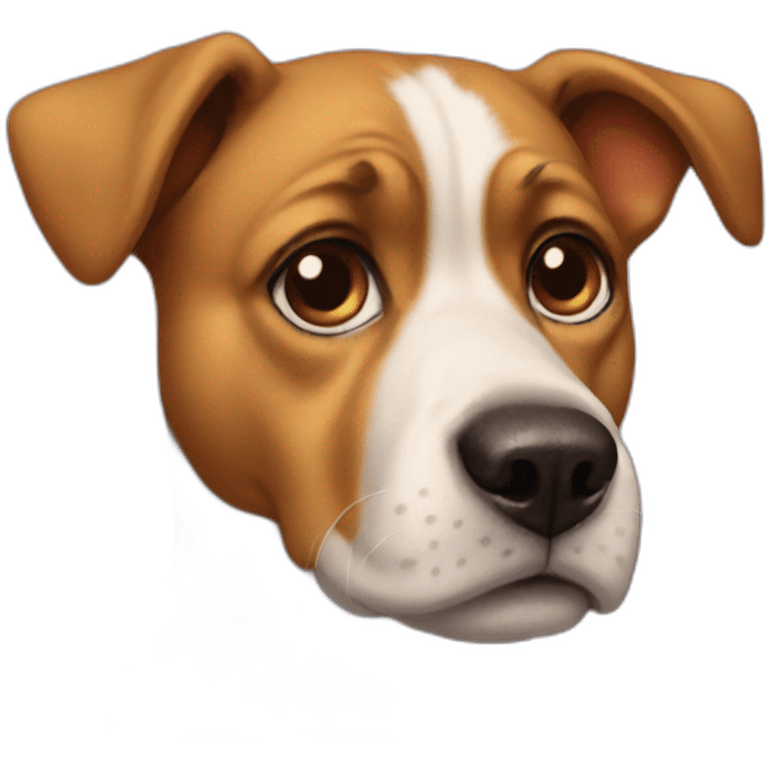 a dog with the face of robert downey jr emoji