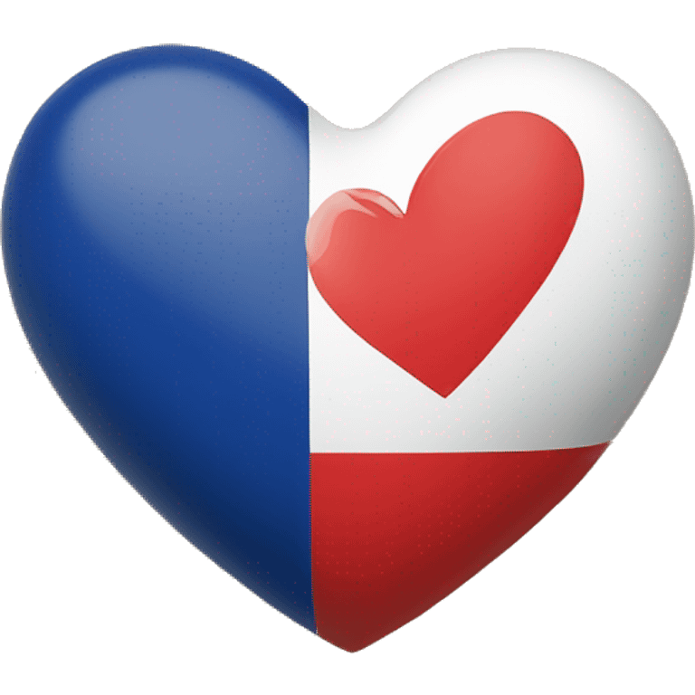 heart but there is a french flag inside emoji