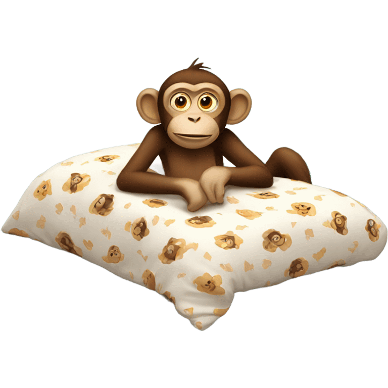 Monkey in bed emoji