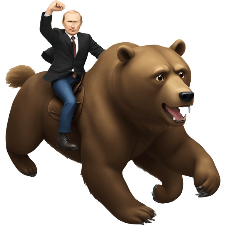 Putin riding a bear emoji