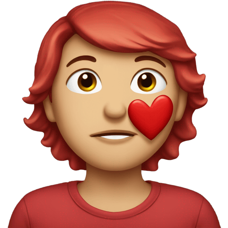 Red kiss emoji