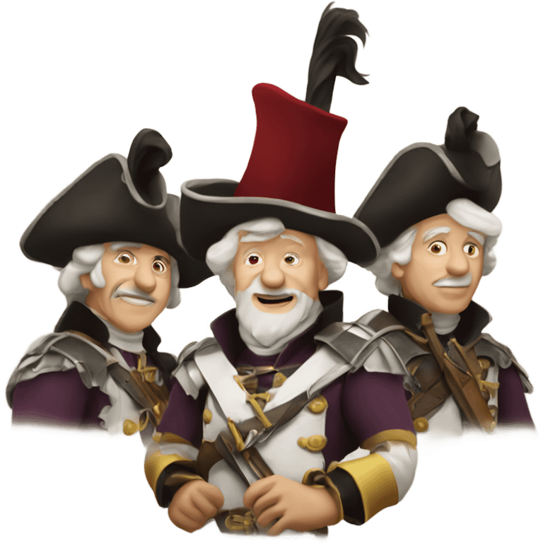 Three musketeer white seniors band emoji