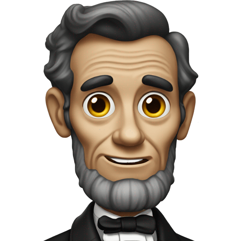 Abraham Lincoln with the emotion of surprise emoji