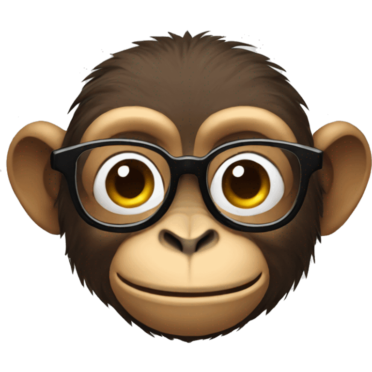 Monkey with glasses emoji