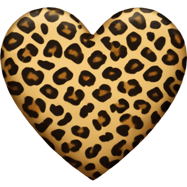 leopard print heart emoji emoji