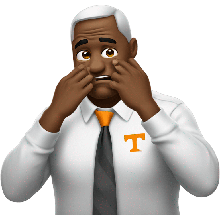 Tennessee football head coach crying  emoji