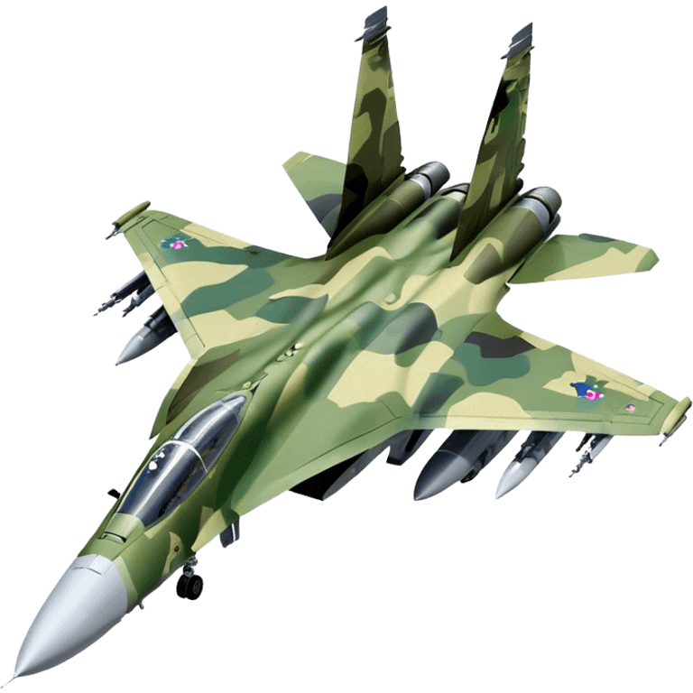 SU-35 Jet - Sukhoi (Model Year: 2020) (Iconic colour: Camouflage green) emoji