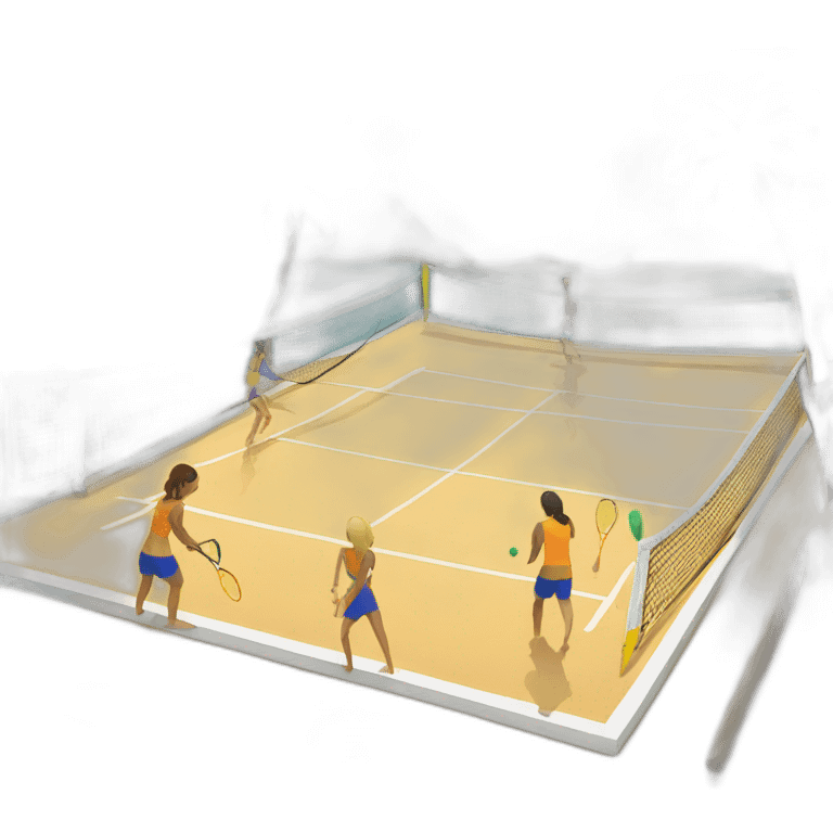 Beach tennis game emoji