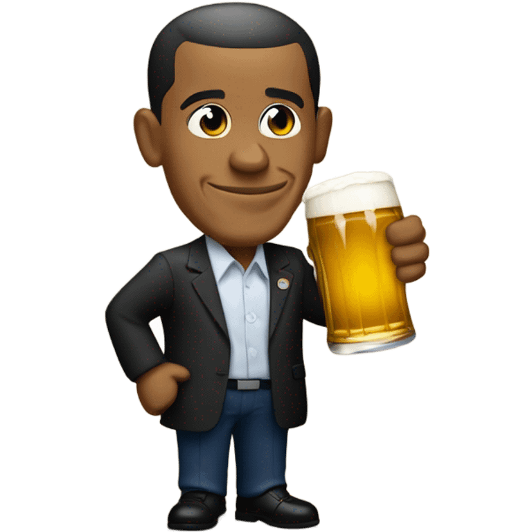 Barack Obama drinking a 40 ounce  emoji