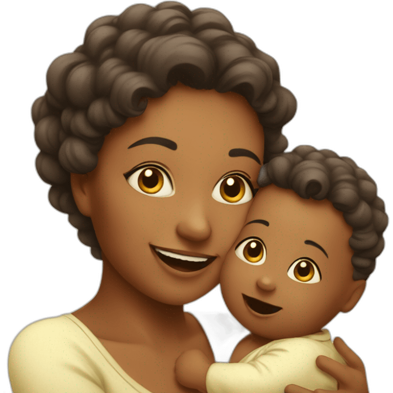 happy baby and mom emoji