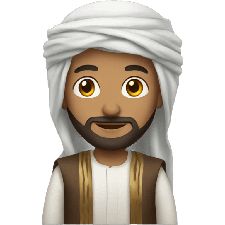 A man wearing Arabic clothes hand  emoji