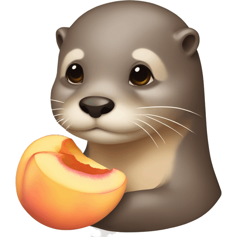 otter with peach emoji