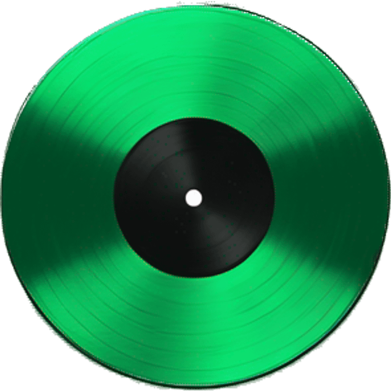 dark green vinyl record emoji