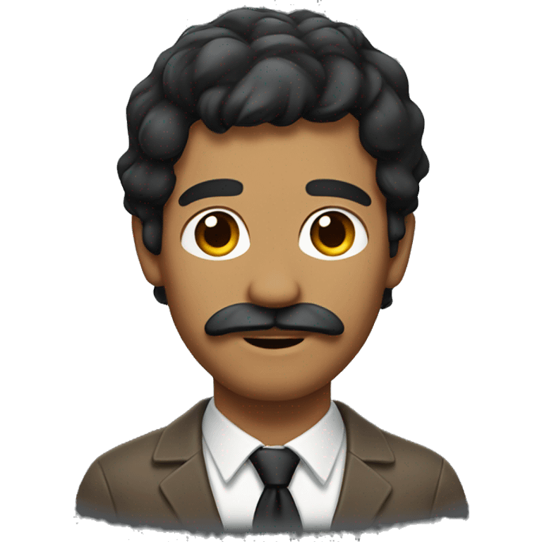 black haired tan man with mustache  emoji