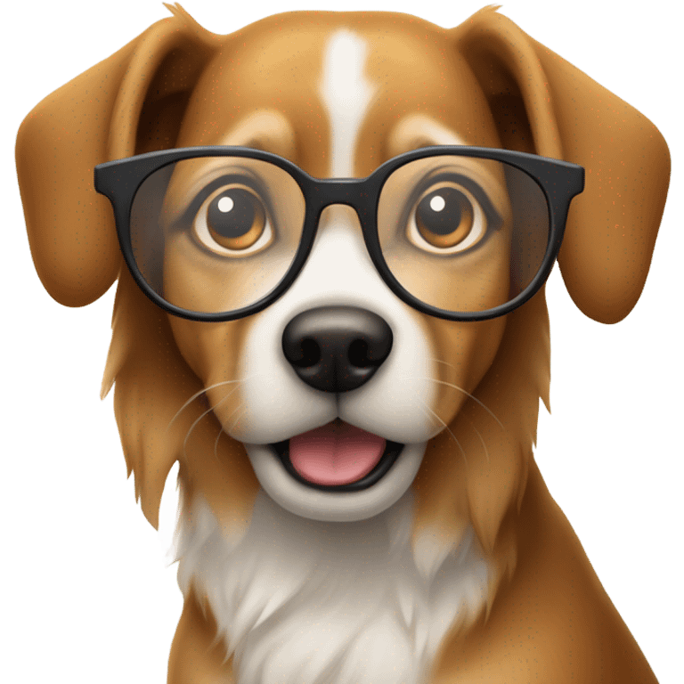 Dog with glasses  emoji