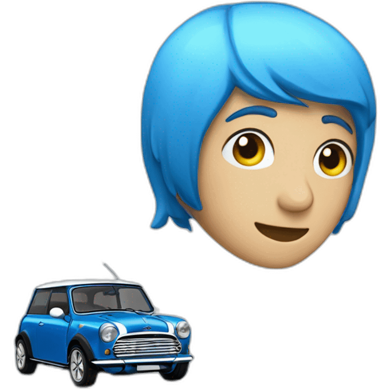 Blue Mini cooper s emoji