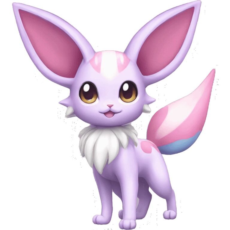 Kawaii Sylveon-Espeon-Pokémon full body emoji