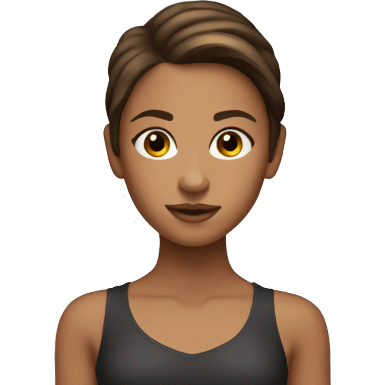 Modern Dancer Girl with brown hair and mid tanned skin emoji