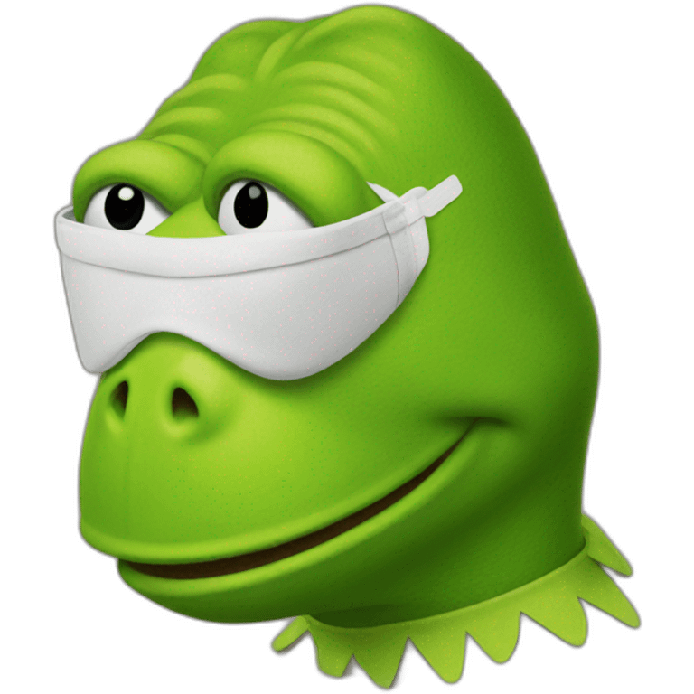 kermit with a mask emoji