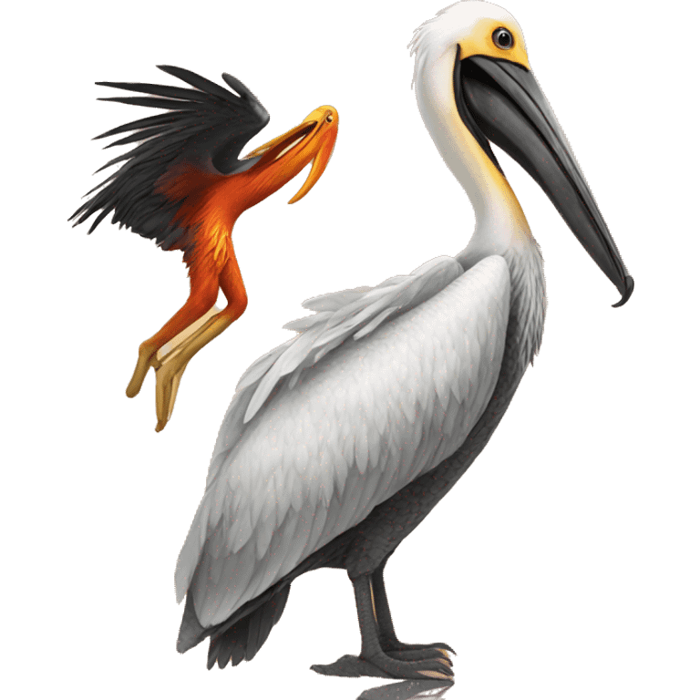 Pelican and phoenix emoji