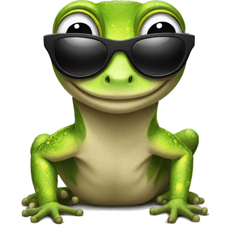 Gecko with sunglasses emoji