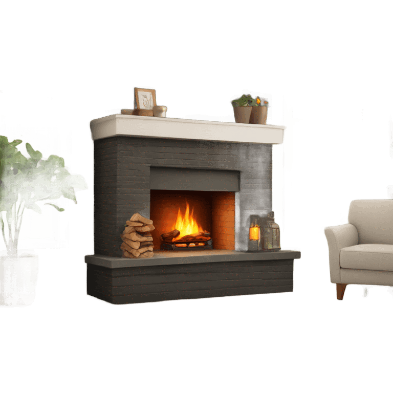 Realistic fireplace  emoji