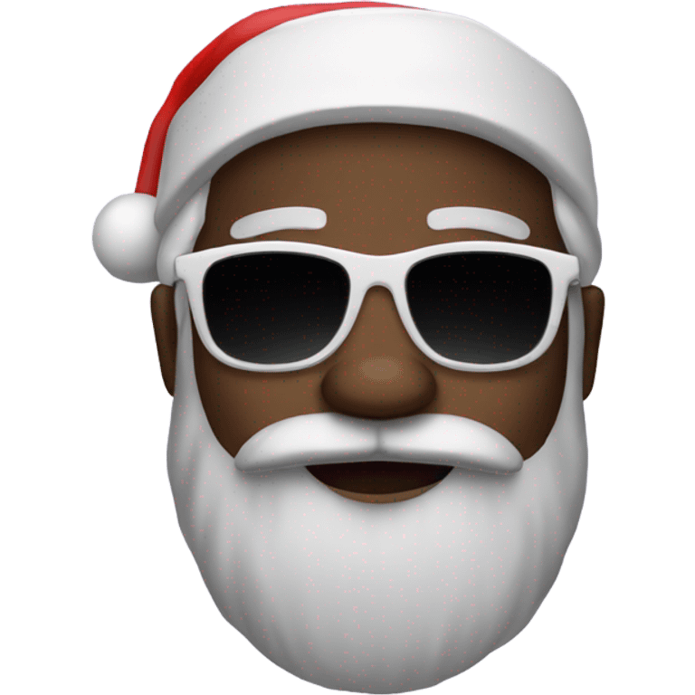 Black santa with sunglasses  emoji