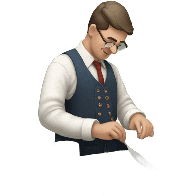 a London haberdasher in action emoji