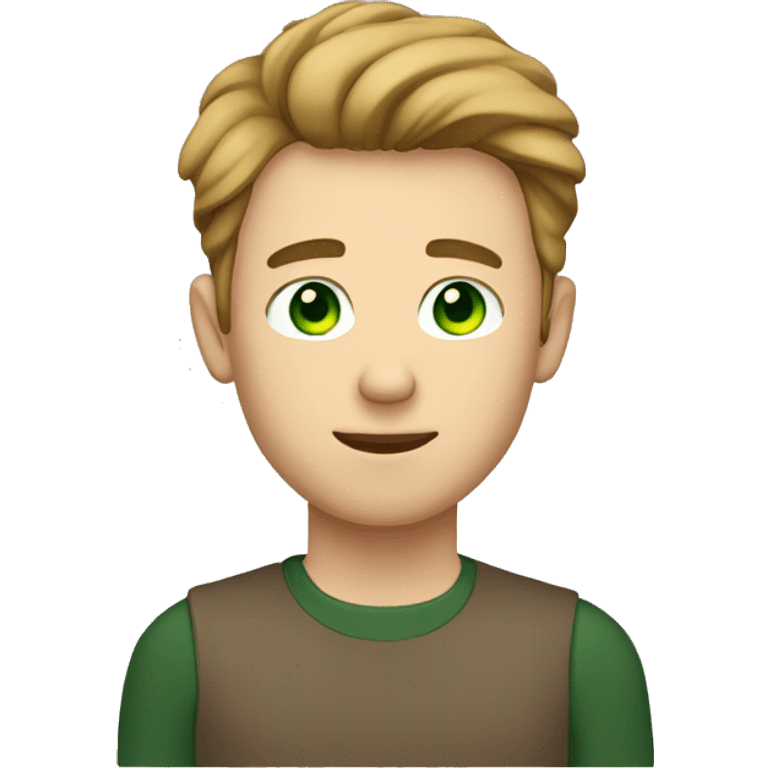 Guy with green eyes and light brown hair emoji