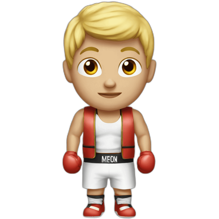 A grand slim blond boxer emoji