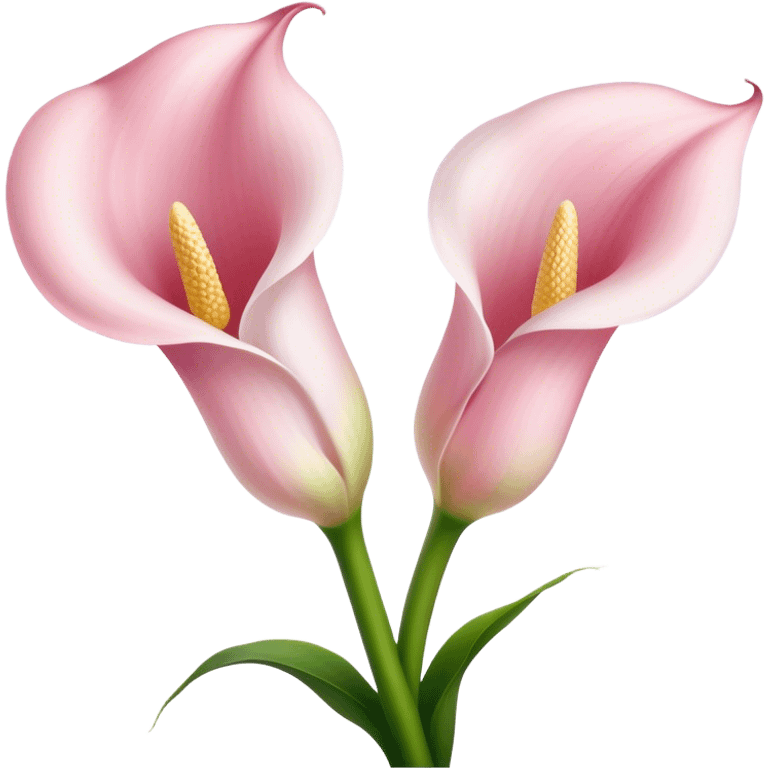 2 pale pink Calla Lilies  emoji