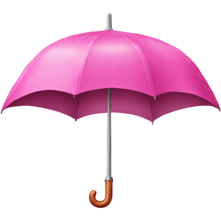 Pink umbrella with glitter and rain emoji