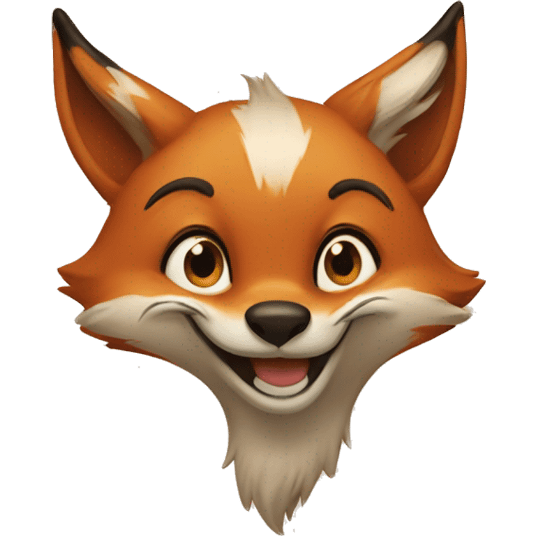 The fox is smiling emoji