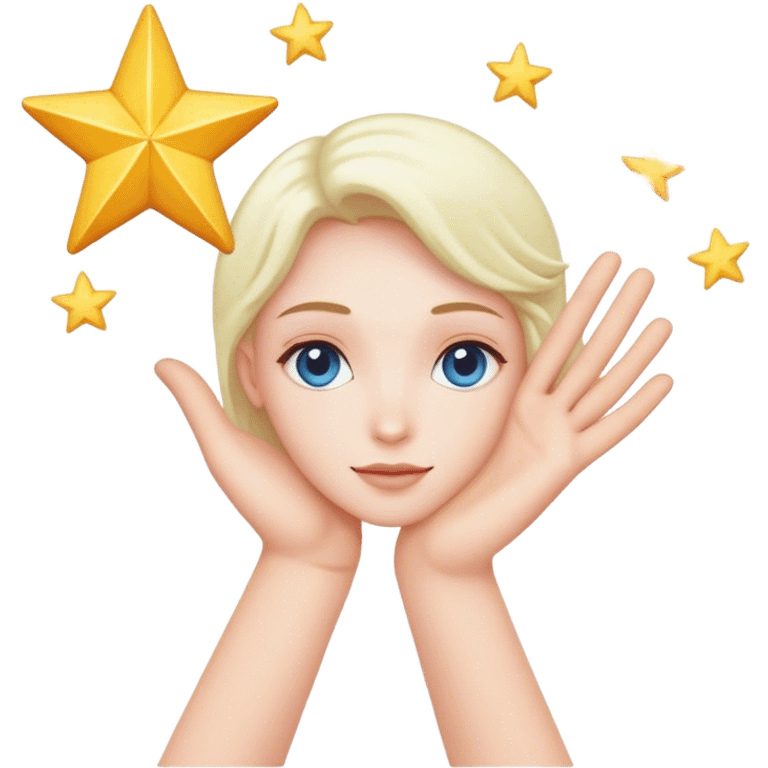 grabbing a dream star with your hand  emoji