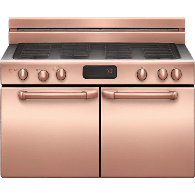 Realistic rose gold oven. emoji