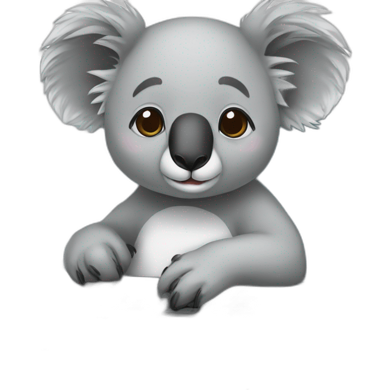 Koala Bear at computer emoji