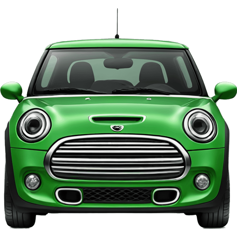 Green mini-cooper car 2024 emoji